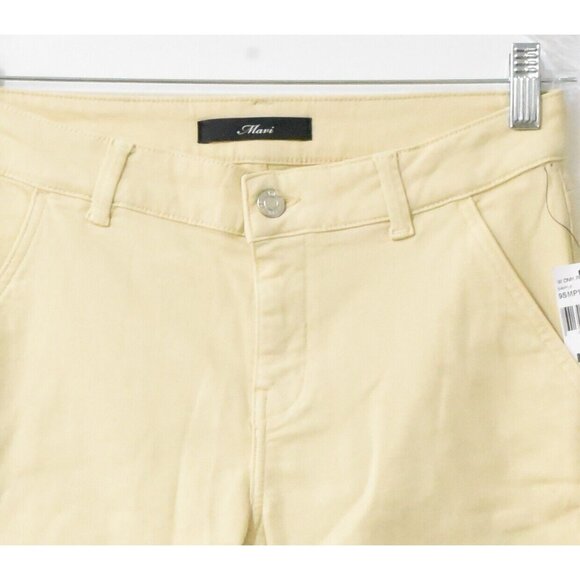 Mavi Norah Women Yellow Straight Leg Zip Mid Rise Light Wash Pockets 30 NWT - Picture 5 of 5
